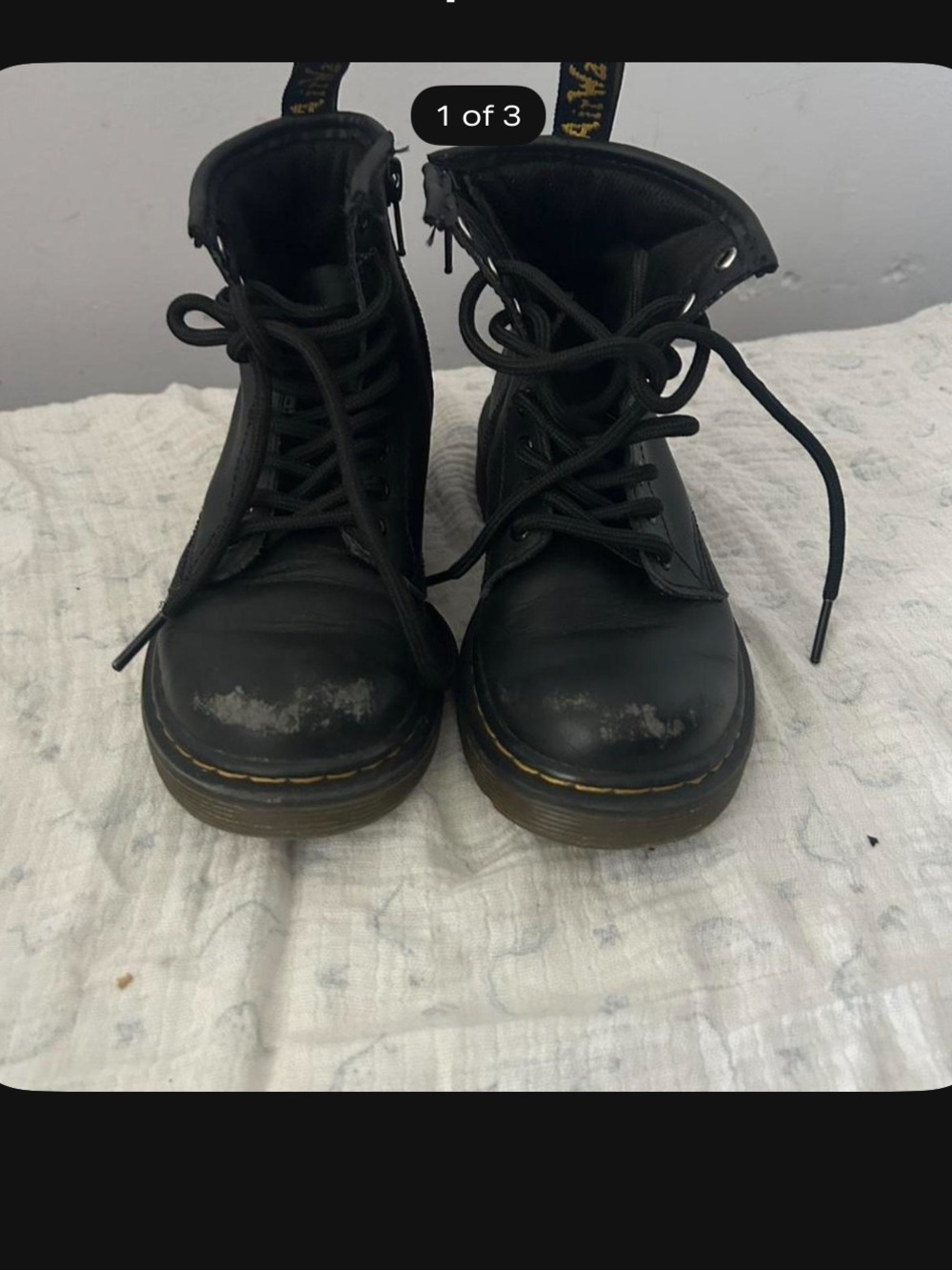Black Lace-Up Combat Boots